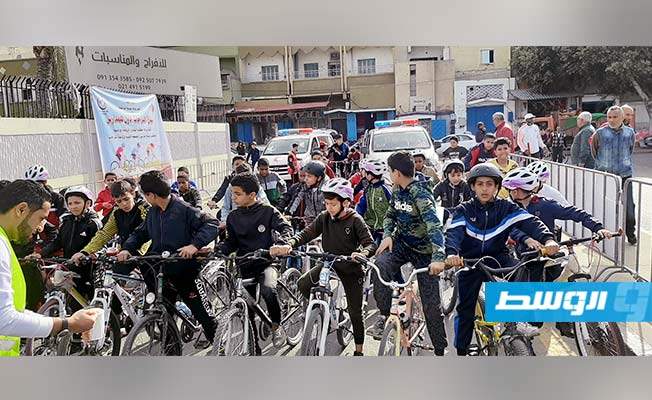بالصور: 315 طالبا بأبوسليم يشاركون في سباق دراجات