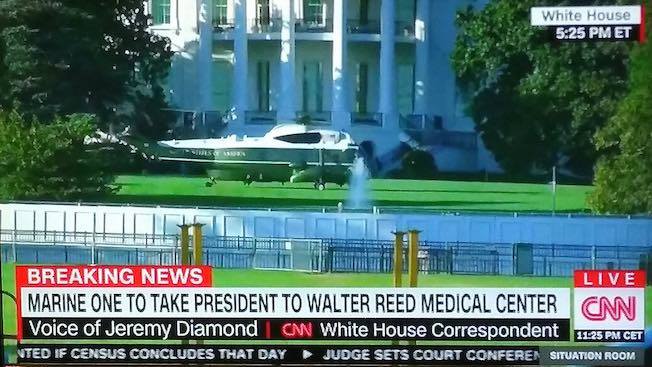 «سي إن إن»: استعدادات بالبيت الأبيض لنقل ترامب إلى مستشفى «والتر ريد»
