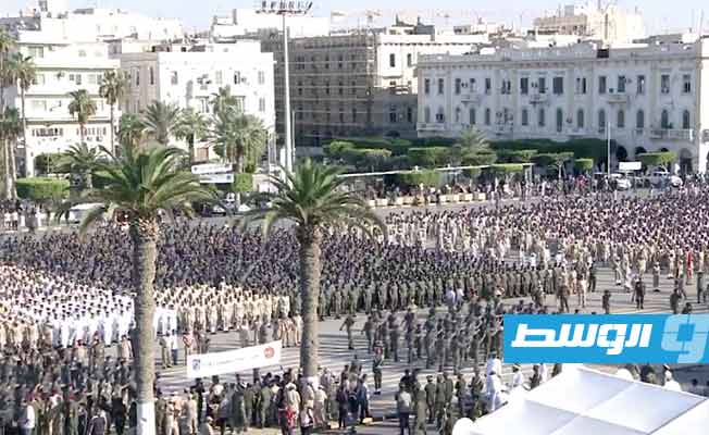 احتفالية الذكرى 82 لتأسيس الجيش الليبي في ميدان الشهداء في طرابلس. الثلاثاء 9 أغسطس 2022. (فيديو)