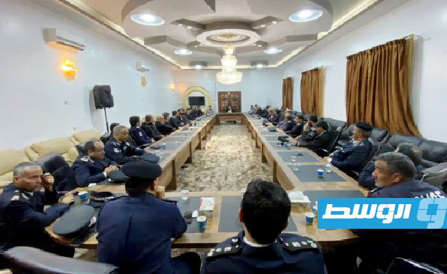 لقاء عقيلة صالح مع قعيم ومديرو الأمن ورؤساء الأجهزة والإدارات بوزارة الداخلية، الإثنين 20 ديسمبر 2022. (مجلس النواب)