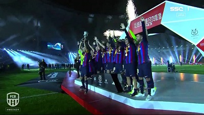 برشلونة ينتزع كأس السوبر الإسباني الـ14 في تاريخه من ريال مدريد