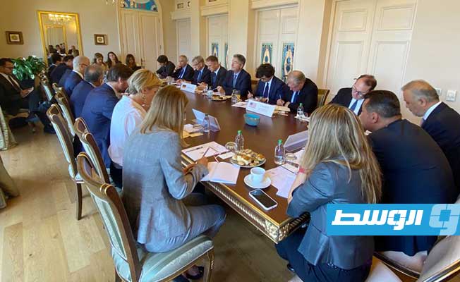 اجتماع مجموعة الاتصال الدولية بشأن ليبيا «p3+2+3» في إسطنبول، الخميس 21 يوليو 2022. (الخارجية التركية)