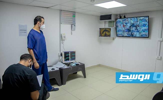 إحدى غرف مركز العزل الصحي بسوق الثلاثاء في طرابلس. (وزارة الصحة بحكومة الوفاق)