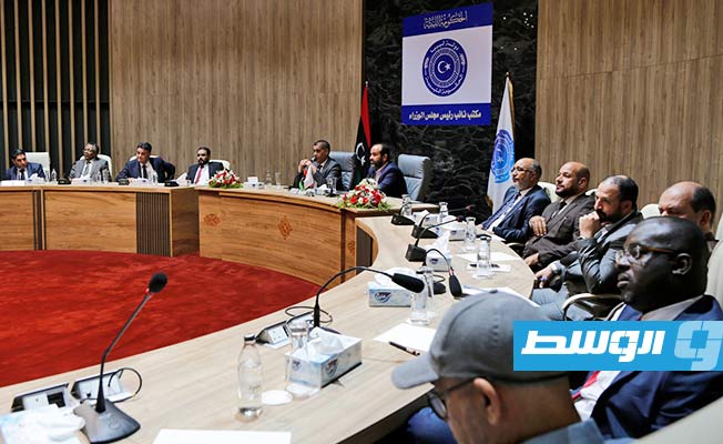 اجتماع مجلس وزراء الحكومة المكلفة من مجلس النواب في بنغازي، الإثنين، 29 أغسطس 2022. (المكتب الإعلامي للحكومة)
