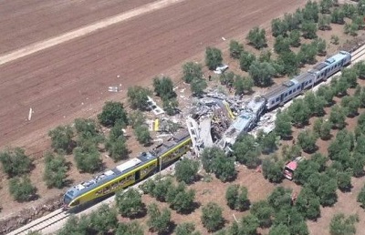 17 مصابا جراء تصادم قطارين في إيطاليا