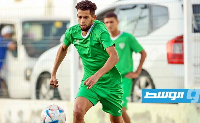 خالد مجدي خلال تدريبات فريق النصر استعدادا للدوري الممتاز. (فيسبوك)
