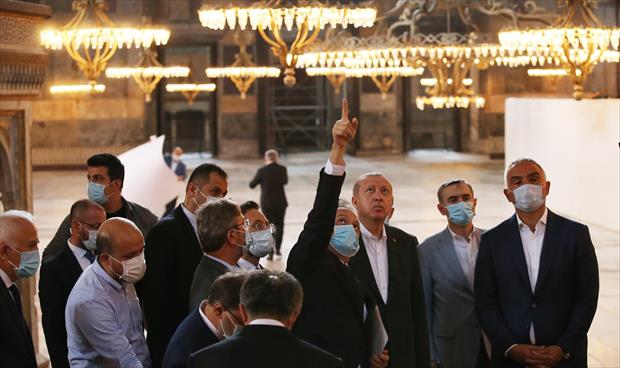 إردوغان يؤدي زيارة رمزية لـ«آيا صوفيا» قبل أيام من أول صلاة جمعة داخلها
