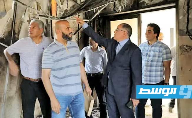 وزير التعليم العالي المكلف صالح الغول يزور جامعة طرابلس، 20 أغسطس 2023 (وزارة التعليم العالي على فيسبوك)