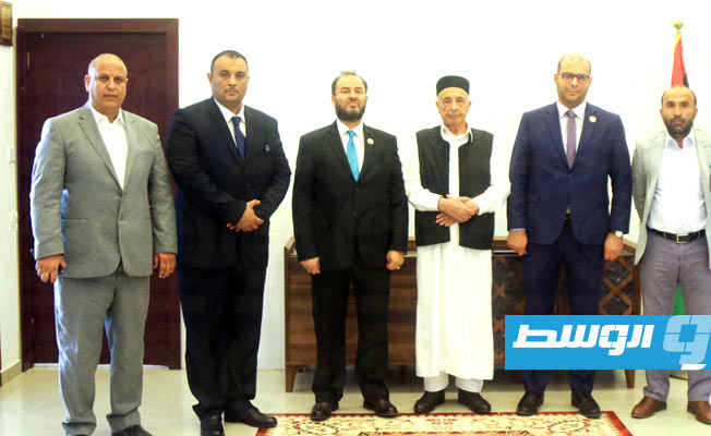 لقاء عقيلة صالح مع عدد من أعضاء مجلس الدولة في القبة، السبت 27 أغسطس 2022. (مجلس النواب)