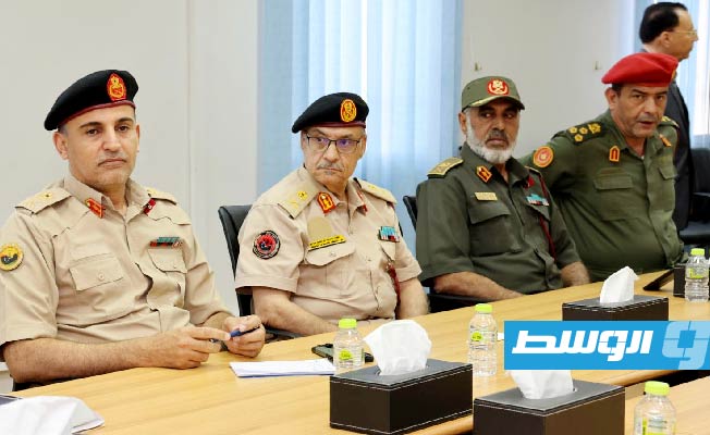 الاجتماع الطارئ في طرابلس لبحث التطورات العسكرية بالمنطقة الغربية، الثلاثاء 30 مايو 2023. (المجلس الرئاسي)