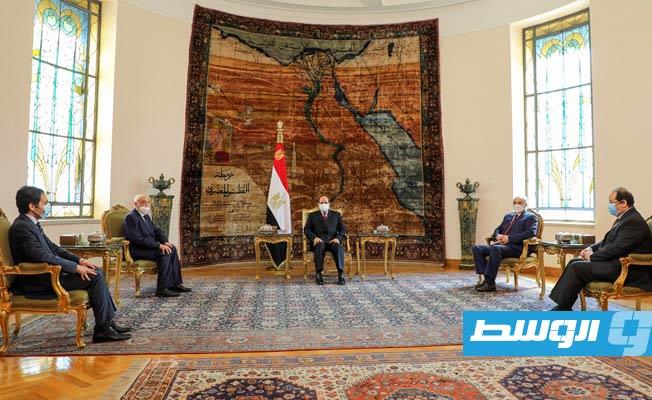السيسي يبحث مع حفتر وعقيلة الجهود الليبية لدفع عملية السلام برعاية أممية