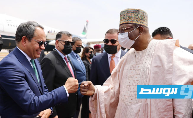 جانب من زيارة الدبيبة, إلى النيجر, 29 سبتمبر 2021. (حكومة الوحدة الوطنية الموقتة)