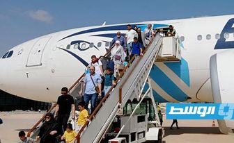 مطار مصراتة يستقبل أول رحلة لـ«مصر للطيران» بعد توقف 8 سنوات (صور)