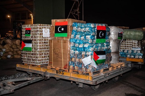 حكومة الدبيبة ترسل شحنة مساعدات لأهالي غزة