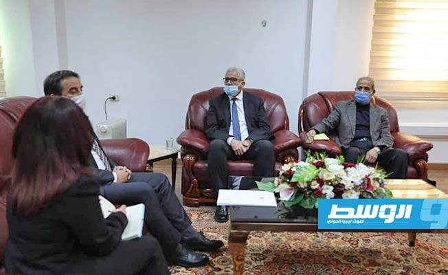 اجتماع باشاغا مع سفير تركيا لدى ليبيا. الثلاثاء 8 ديسمبر 2020. (وزارة الداخلية)