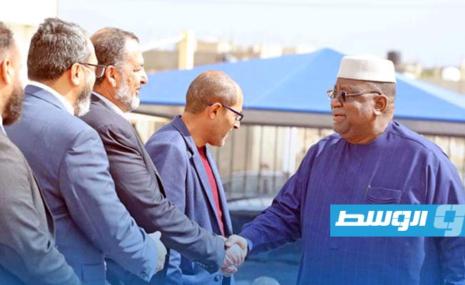 من زيارة وفد النيجر لوزارة الكهرباء بحكومة حماد، 14 فبراير 2024. (حكومة حماد)