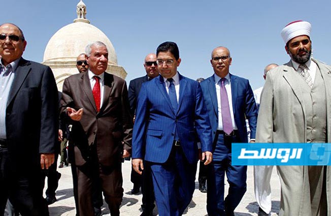 بالصور: وزير الخارجية المغربي يزور المسجد الأقصى..«رسالة تضامن مع الشعب الفلسطيني»
