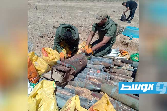 Three tons of war remnants destroyed in the Kararim area of Misrata