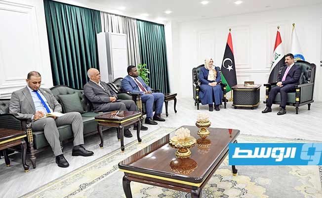 لقاء المستشارة حليمة عبدالرحمن مع وزير العدل العراقي خال شواني، الثلاثاء 17 أكتوبر 2023. (وزارة العدل)