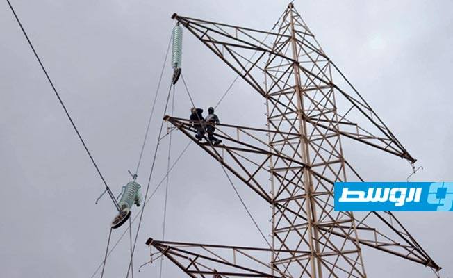 توصيل خط كهرباء جديد جنوب طرابلس