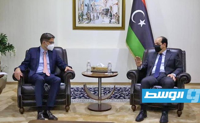 لقاء معيتيق والسفير الألماني في طرابلس. الأربعاء 25 نوفمبر 2020. (إدارة التواصل والإعلام)