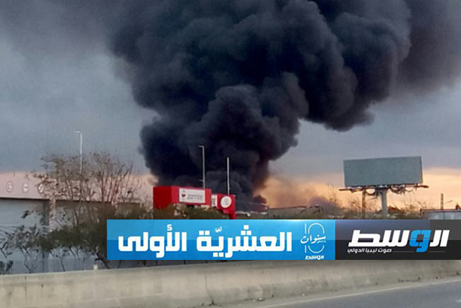 اندلاع حريق ضخم إثر غارتين إسرائيليتين استهدفتا بلدة بجنوب لبنان