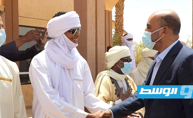 نائب رئيس المجلس الرئاسي موسى الكوني خلال زيارته إلى الجنوب الليبي السبت 8 مايو 2021 ( بوابة الوسط)