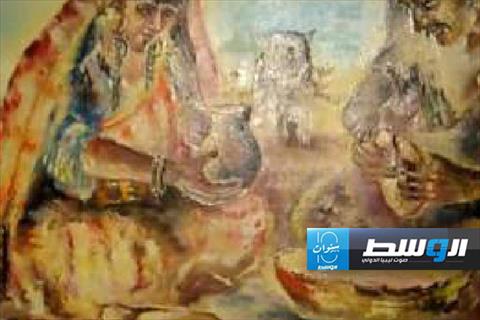 المشهد الليبي ببيئته وإنسانه في لوحات الفنان التشكيلي محمد البارودي