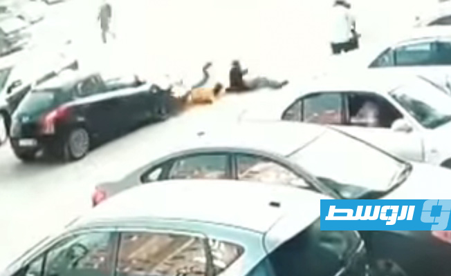 اصطدام سيارة بدراجة بخارية في طرابلس، 31 مارس 2022. (مديرية أمن طرابلس)