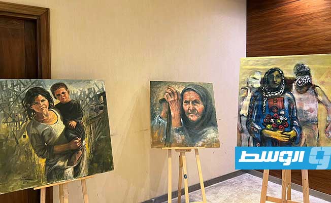 معرض للفنون التشكيلية لفنانين من قطاع غزة في قاعة الجليل بمتحف محمود دويش في مدينة رام الله. (وزارة الثقافة الفلسطينية)