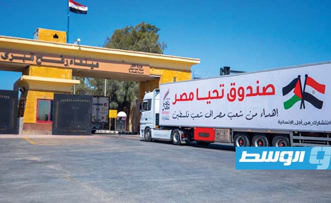 3 آلاف طن من المواد الغذائية.. قافلة مساعدات مصرية تصل ميناء رفح لتوصيلها لقطاع غزة