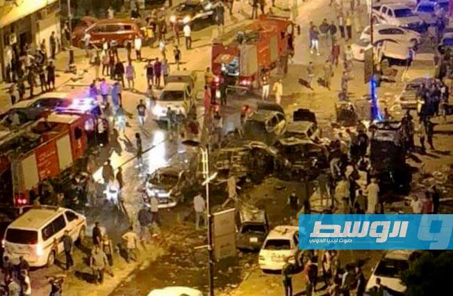 مديرية أمن بنغازي تطالب المواطنين بعدم الاقتراب من مكان الانفجار