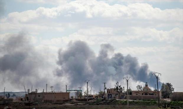 قصف مدفعي وغارات جوية تستهدف «النفس الأخير» لـ«داعش» في سورية