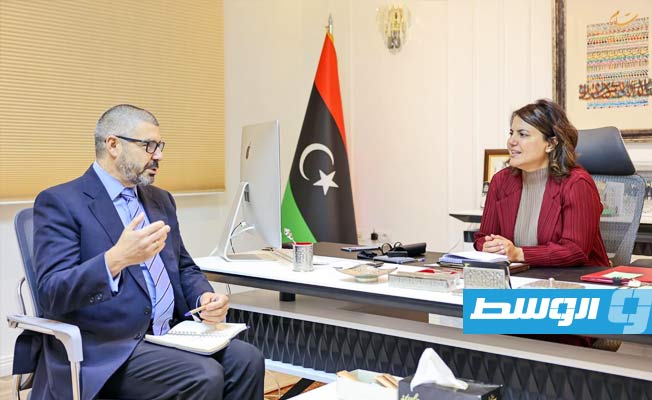 المنقوش تناقش 4 ملفات مع السفير الأوروبي لدى ليبيا