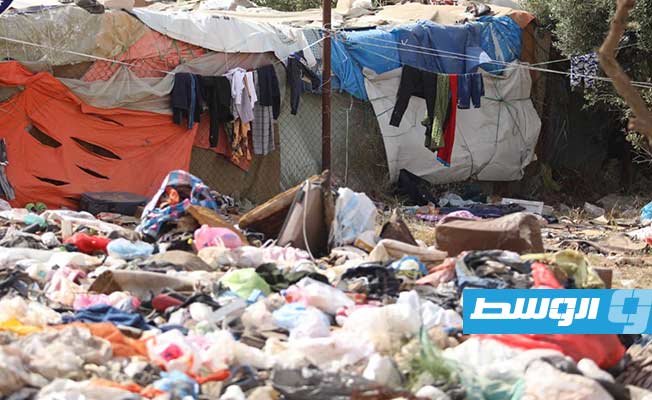 معسكر بطريق المطار في طرابلس يستخدم لإيواء المهاجرين. (جهاز دعم مديريات الأمن)