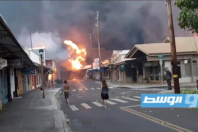 آثار الحرائق بمدينة لاهاينا السياحية في جزيرة ماوي ثاني أكبر جزر ولاية هاواي الأميركية (هاواين نيوز ريبورت)