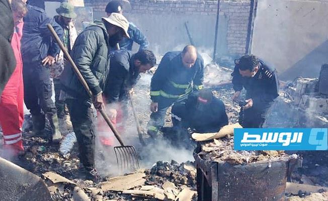 وفاة طفلة ليبية في حريق بأحد منازل منطقة قصر بن غشير