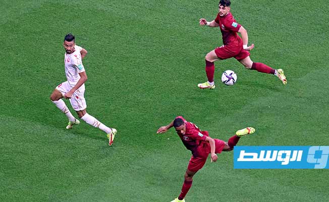 منتخب قطر يفوز على البحرين بهدف دون رد في مباراة الافتتاح الرسمية لبطولة كأس العرب 2021. (الإنترنت)