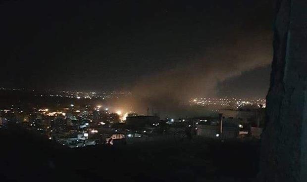 صور أولى لانفجارات في مواقع بالعاصمة السورية دمشق ومحيطها. (الإنترنت)