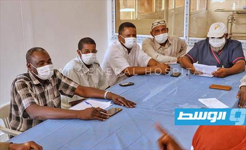 بالصور.. الاجتماع التشاوري بمقر العزل الصحي في مستشفى غات
