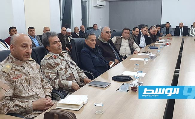 اجتماع قادة مصراتة بمقر المجلس البلدي. (صفحة البلدية على فيسبوك)