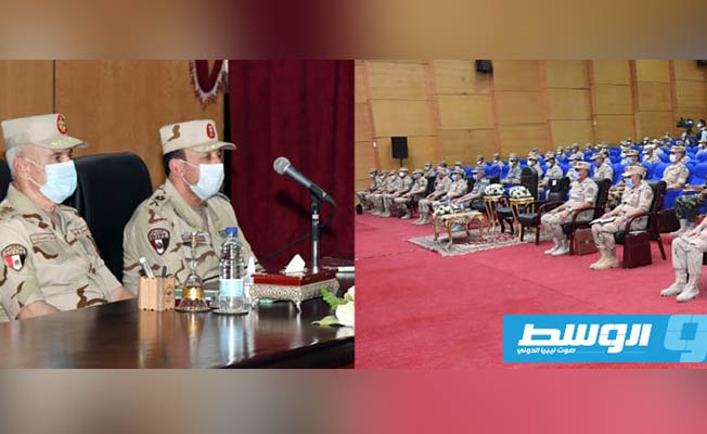 رئيس أركان القوات المسلحة المصرية يلتقي قادة وضباط المنطقة الغربية العسكرية