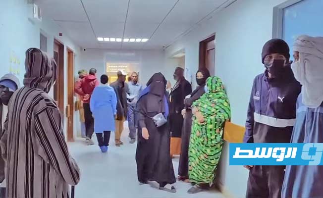 وصول فريق طبي من مستشفى العيون طرابلس إلى سبها, 9 مارس 2022. (وزارة الصحة)