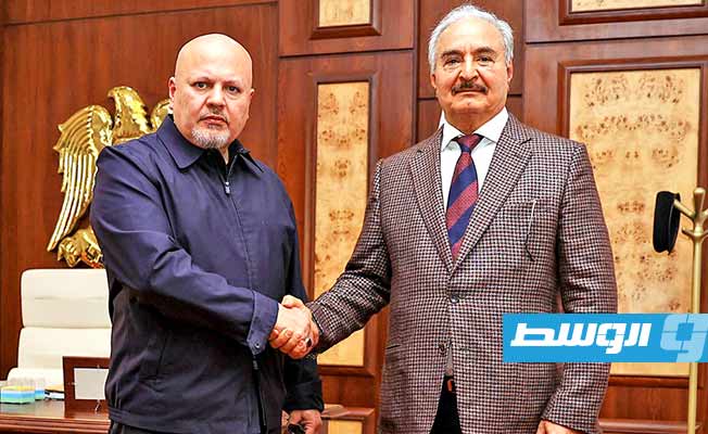 Khalifa Haftar receives ICC Chief Prosecutor Karim Khan in Benghazi