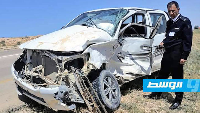 إصابة شاب ونجاة آخرين من تصادم سيارتين غرب منطقة بشر