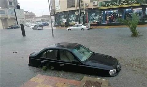 Heavy rains flood Misrata streets
