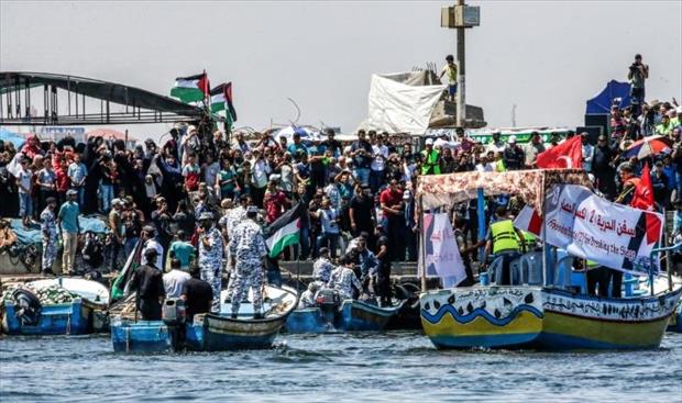 انطلاق رحلة بحرية من ميناء غزة بهدف «كسر الحصار» الإسرائيلي