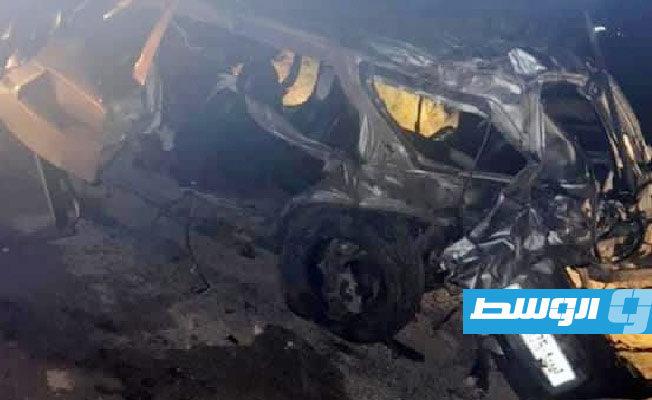 وفاة 3 أشخاص في حادث سير على طريق زوارة - أبوكماش