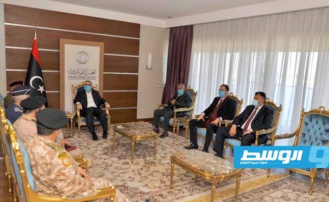 اجتماع رئيسة مجلس الدولة مع ممثلي حكومة الوفاق باللجنة العسكرية المشتركة. (المجلس الأعلى للدولة)