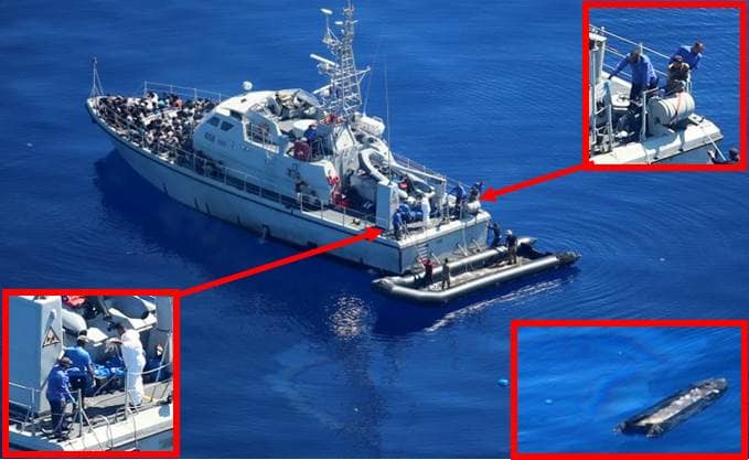 البحرية الليبية تنقذ 126 مهاجرًا من الغرق شمال شرق طرابلس